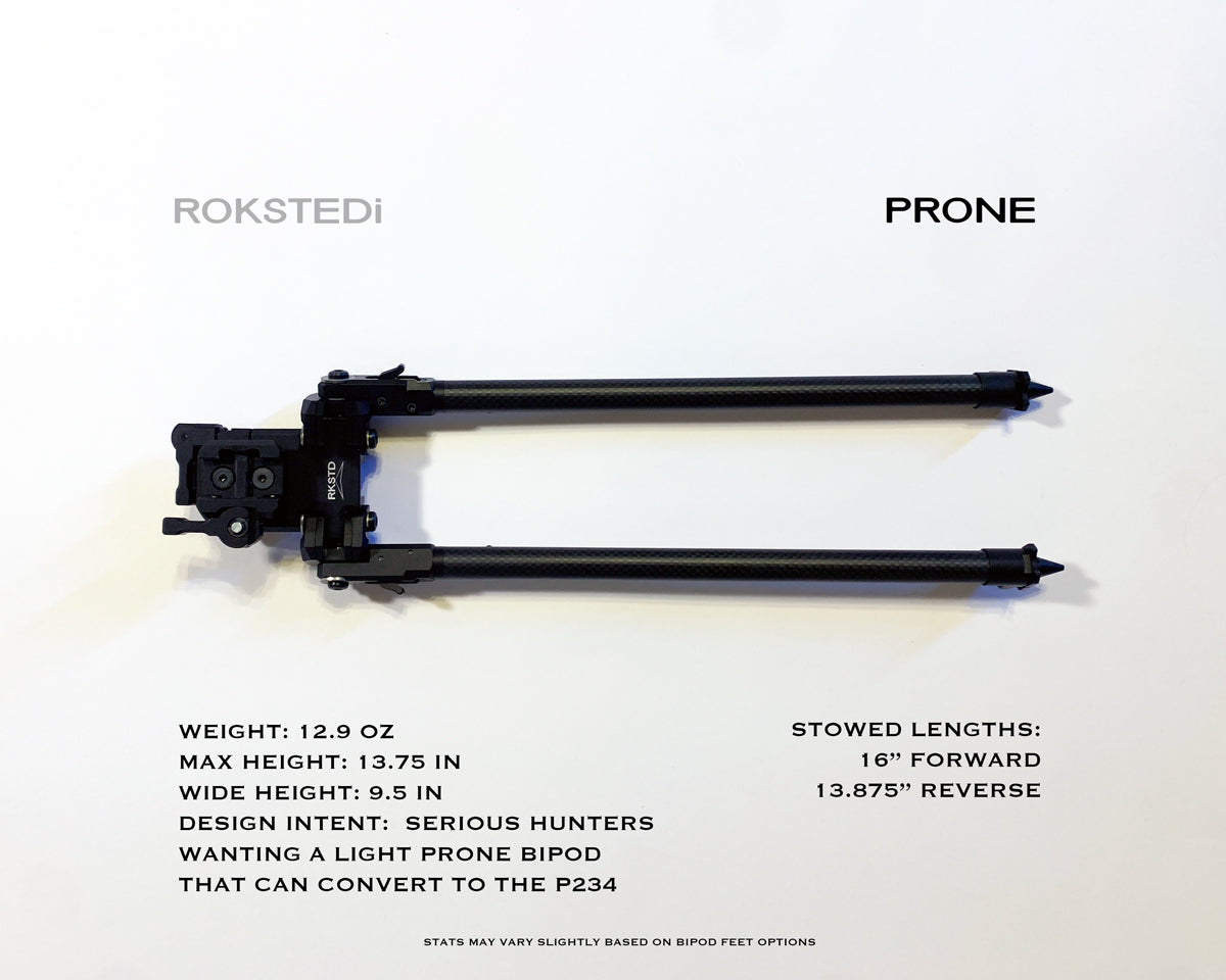 PRONE bipod STATS