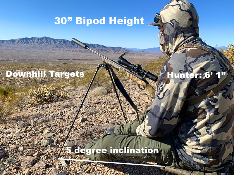 Factors in bipod heights when shooting from seated position